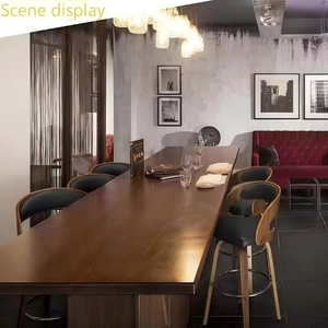 كرسي مينودا العصري الصناعي للمطبخ وغرفة الطعام والمقهى مع مسند للظهر، كرسي خشبي جديد للمطاعم والحانات - Product Image 3