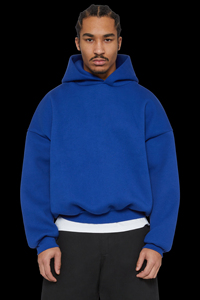 Custom 500gsm Heavy Cotton Hoodie Oversized Drop Shoulder Streetwear Cropped Hoodies for Men 50% Cotton 50% Polyester for Winter - Product Image 5