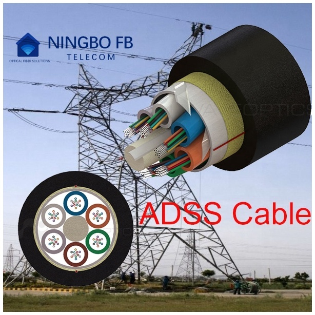Fiber Optical Cable Outdoor G652D Factory Price ADSS Fibra Optica Cable SM 1 2 4 6 8 12 24 48 96 144 Core High-Speed