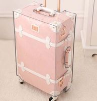 Juego de Maletas de Viaje de Lujo con Grabado Vintage Personalizado, 7 Piezas, con Candado Personalizado para Mujer, Venta al Por Mayor de Fábrica