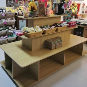 Élégante étagère de présentation multi-niveaux en bois écologique double face, robuste, pour îlot de cuisine ou armoire de rangement - Product Image 3