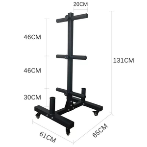 Removable <strong>Weight</strong> Plate <strong>Tree</strong> With Barbell Bar Storage Rack Gyms Commercial Fitness Facilities - Product Image 2