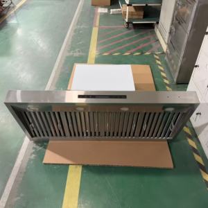 Hotte aspirante électrique intelligente de 48 pouces, 1800 CFM, avec arrêt temporisé, double moteur, télécommande, 3 vitesses, filtre à déflecteurs, en acier inoxydable, pour usage domestique - Product Image 1