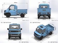 Quadricycle électrique ChangLi Heavy Haul à cabine fermée, style golf, 4 roues, avec direction contrôlée, pour le transport de marchandises
