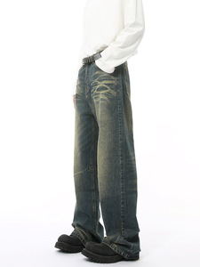 Jeans da Uomo Adrift Wash Ocean Current Fade, Pantaloni in Denim Skinny Fit Effetto Ondulato, Vendita all'Ingrosso - Product Image 3