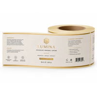 Etiqueta Personalizada a Prueba de Aceite, Envoltura Metálica Dorada para Botellas, Etiqueta Adhesiva Impermeable para Frascos de Crema Renovadora para el Cuidado de la Piel