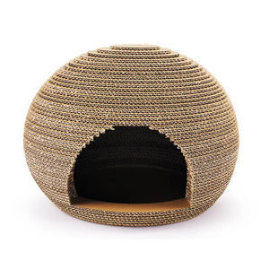 Pet oyuncaklar uzun oluklu kağıt kedi tırmalama sütunu ev kedi oyuncak kule kedi için karton tırmalama oyuncağı ev - Product Image 2