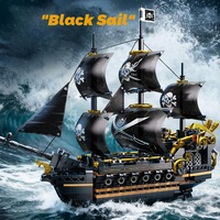 Blocs de construction en gros : Bateau pirate en stock – Kit de construction de navire à voile avec voiles décoratives pour enfants et amateurs