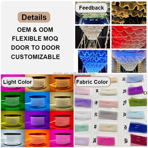 Rideaux <span class=keywords><strong>de</strong></span> plafond <span class=keywords><strong>de</strong></span> mariage uniques et luxueux <span class=keywords><strong>Voile</strong></span> blanc en forme <span class=keywords><strong>de</strong></span> S Rideau lumineux LED avec bande lumineuse Décoration <span class=keywords><strong>de</strong></span> plafond <span class=keywords><strong>de</strong></span> mariage - Product Image 4