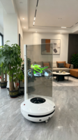 Kiosco Interactivo Móvil Transparente con IA de 55 Pulgadas, Robot UFO 2K con Pantalla Táctil de 10 Puntos, WIFI, SDK OEM, Android/PC, para Tiendas Minoristas