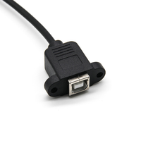 OEM 30cm 50cm USB2.0 A mâle à USB type B femelle câble d'extension d'imprimante avec trou de vis de montage sur panneau