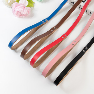 無地牛革ペットリーシュシンプルスタイル鉄犬ハーネス低MOQ低価格 - Product Image 6