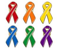 Pins de Concienciación sobre el Cáncer de Mama de Aleación de Zinc, Impermeables, con Esmalte Suave, Diseño Personalizado, Color Personalizado, Pin con Cinta de Concienciación sobre el VIH SIDA