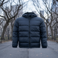 Veste d'hiver pour homme en duvet de canard ultra-légère, de qualité exceptionnelle, écologique, avec fermeture éclair, personnalisable