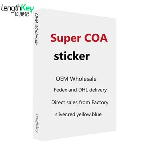 ملصق Super CoA ملصق OEM Fedex وDHL للتوصيل مباشرة من المصنع باللون الفضي والاحمر والاصفر والأزرق