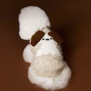 סוודר לכלב עם דוגמת אוזניים תלת-ממדית, עשוי צמר+אקריליק+פוליאסטר, נושם, רך, עם שרוולים קצרים - Product Image 4