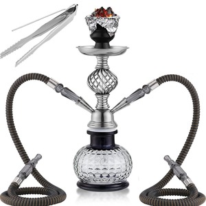 Venta al por mayor de fábrica de alta calidad portátil Hookah de acero inoxidable Shisha Narguile juego para fumar Shisha Hookah - Product Image 3