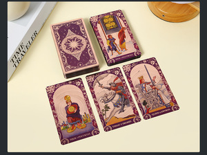 Nouveau jeu de cartes de <span class=keywords><strong>tarot</strong></span> universel complet Waite, en plastique violet, imperméable, avec feuille d'or, jeu de société de <span class=keywords><strong>tarot</strong></span> avec boîte cadeau - Product Image 6