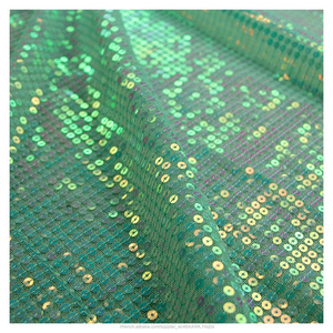 Haute qualité broderie Fine <span class=keywords><strong>vert</strong></span> illustre paillettes tulle tissu - Product Image 1