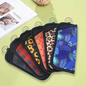 Custom high quality neoprene glasses bag neoprene soft sunglasses storage pouch