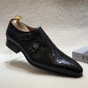 <span class=keywords><strong>Scarpe</strong></span> <span class=keywords><strong>eleganti</strong></span> da <span class=keywords><strong>uomo</strong></span> in pelle italiana con elegante fibbia per cinturino-ufficio, festa, matrimonio - Product Image 2