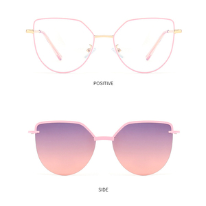 Monturas de Gafas Modelo 7002 Estilo Ojo de Gato para Mujer, Gafas con Clip Magnético, Lentes de Sol Polarizadas 2 en 1, Gafas Estilo Ojo de Gato - Product Image 4