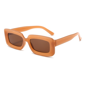 2025 New Fashion <strong>Korean</strong> Style Square Sunglasses Personalized Trendy Wear Brown Sunshade Vintage <strong>Glasses</strong> - Product Image 3
