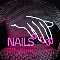 Enseigne néon personnalisable couleur et forme pour salon de manucure, lumière LED néon à intensité variable pour décoration murale, hôpitaux, entreprises et utilisation automobile