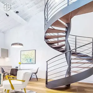 Usine Vente En Acier Intégral Intérieur Duplex Grenier Escaliers Fer Art Villa Escalier En Spirale