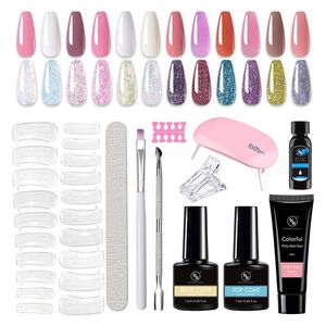 <span class=keywords><strong>Kit</strong></span> de <span class=keywords><strong>Uñas</strong></span> Acrílicas en Gel con Lámpara UV, Suministros para <span class=keywords><strong>Uñas</strong></span> de Marca Privada, <span class=keywords><strong>Kit</strong></span> de Manicura con Poly Gel - Product Image 1