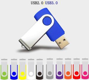 Clé USB pivotante avec boîte 8 Go-128 Go USB 2.0 en plastique, nouvelle clé USB - Product Image 2