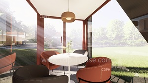 40ft thép sang trọng đúc sẵn có thể tháo rời container viên nang nhà nhỏ mô-đun prefab táo cabin văn phòng xây dựng hội thảo - Product Image 5