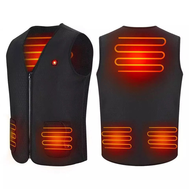 Unisex Waterproof USB Rechargeable Smart Battery Vest Warming Heated Jacket for Winter for Men and Women