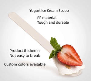 Cá nhân bọc/số lượng lớn dao kéo dùng một lần Kem muỗng cà phê Scoop yougrt nhựa thìa - Product Image 4
