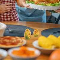 Ensemble de salières et poivrières en céramique personnalisées en forme de légumes mignons, motif maïs jaune, pour la cuisine
