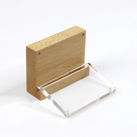Bloc pour Table en bois, affichage de nom, panneau de prix, étiquette acrylique, cadre en bois, x 7x10 cm