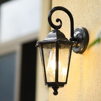Applique murale extérieure en aluminium noir antique Offre Spéciale IP65 lumière LED de jardin de style méditerranéen