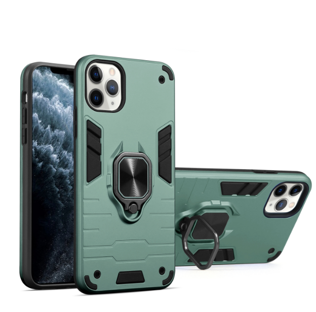 Full Coverage Mobile Phone case with Car Holder Metal Sheet for iPhone 16 1112 13 14 Pro Max