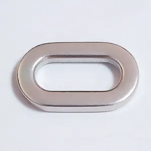 Accessori per borse con fibbia ad anello senza cuciture in metallo oro rosa forma ovale diametro esterno 30*18mm bottone ad anello utilizzato per borse e scarpe