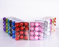 Lot de 24 Boules de Noël Scintillantes Chic 30 MM à Suspendre, Ornements d'Arbre de Noël et Décorations Élégantes pour les Fêtes