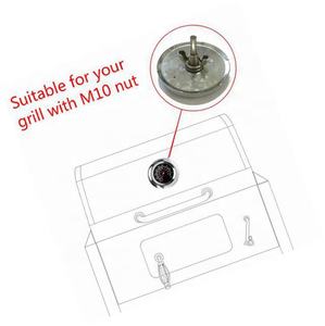 3 "Face 1000F Termômetro Temperatura Gauge BBQ Churrasco Grelhador a Carvão Fumante, <span class=keywords><strong>Pizza</strong></span> Forno Termômetro para Grill - Product Image 6