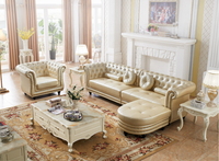 Chesterfield Traditionelles Kunstleder-Sofa-Set - Langlebige Wohnzimmermöbel für Lager- und Schulnutzung