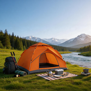 Automatic up Camping <b>Tent</b> 3-4 Person Double Layer Waterproof <b>Tent</b> for Outdoor Hiking Picnic Backpacking and Family Camping - Product Image 3