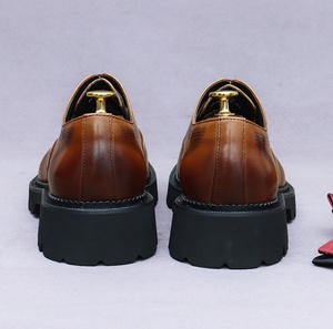 Chaussures décontractées confortables, antidérapantes, respirantes et légères pour hommes, en cuir Oxford, pour le bureau, la carrière, les mariages, Evergreen - Product Image 4