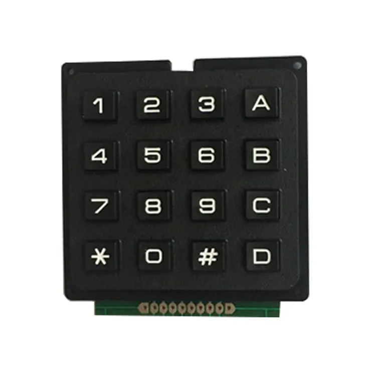 Keypad Plastik Matriks Keypad OEM 4X4 Kustom Stok Standar