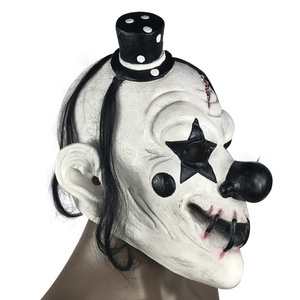 Fantasy Silicone Clown Mask With Top Hat Stars Eyes Halloween Party Costume Unisex 12+ - Product Image 2