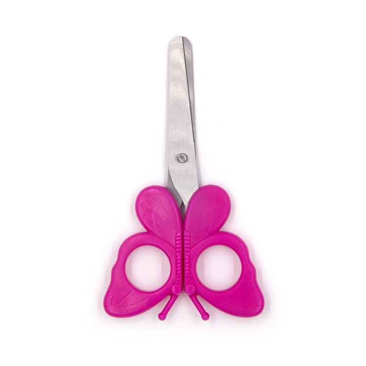 Классические детские ножницы из нержавеющей стали, низкая цена, 5,5 дюйма, пластиковые детские ножницы с тупым наконечником