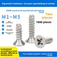304 Stainless Steel KB Countersunk Flat Head Self Tapping Screws Phillips Screw for Electronic Audio Equipment