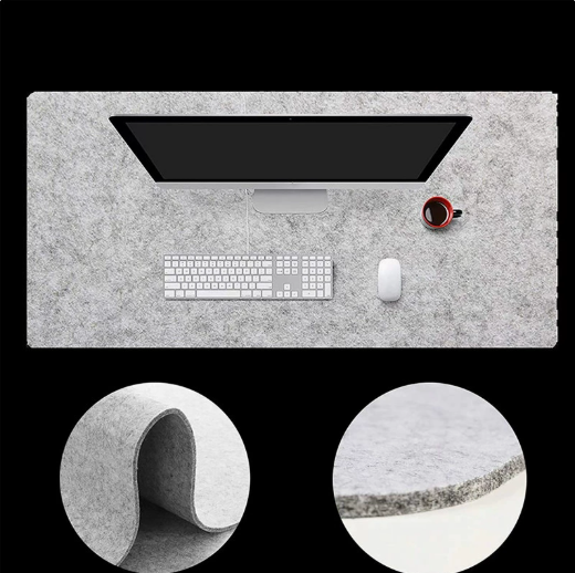 Wholesale Premium Double-Layer Felt Desk Mat Anti-Slip Silicone Base Large Waterproof Office Table Pad