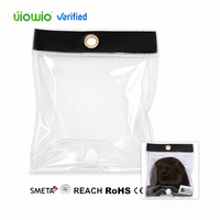 Pochette à cheveux personnalisée avec logo pour perruque Lace Front, extensions de cheveux humains, sac d'emballage pour mèches de cheveux avec trou de suspension – Vente en gros UIOWIO